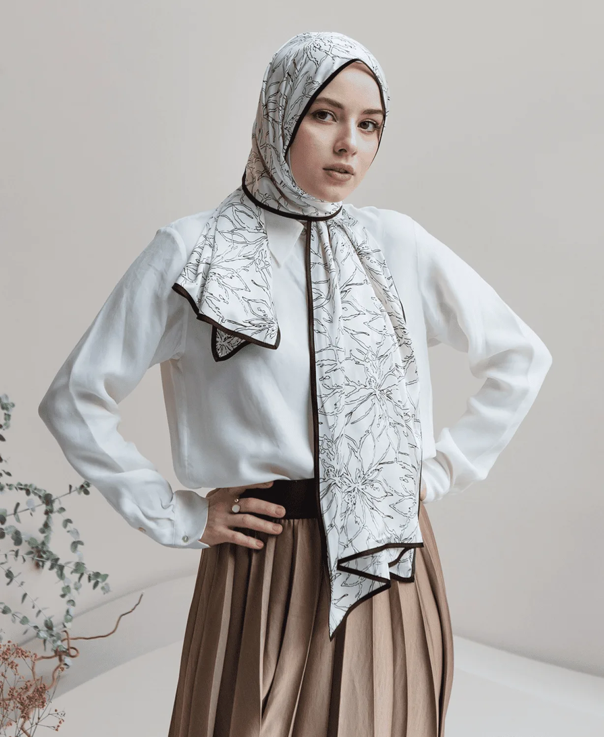 Gorgeous Printed Abaya with Lace & Embroidery Work